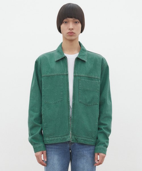 джинсовый молния куртка DCJK002Green
