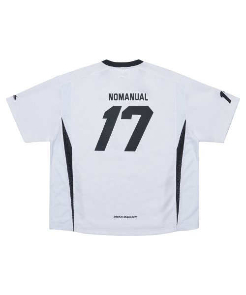 17 MESH BLOCK FOOTBALL JERSEY - WHITE