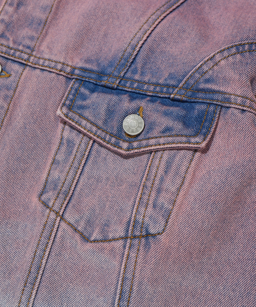 Джинсовка GRADATION DENIM JACKET - INDY PINK