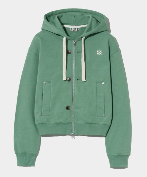 Sage Organic Cotton French Terry Hooded Sweatshirt — Original