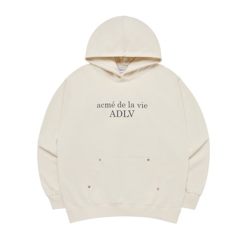 MUSINSA  acmé de la vie CIRCLE SYMBOL RIVET HOODIE CREAM