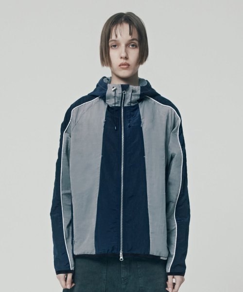 TWO COLOR нейлон куртка NAVY (VH2ESUJ241A)