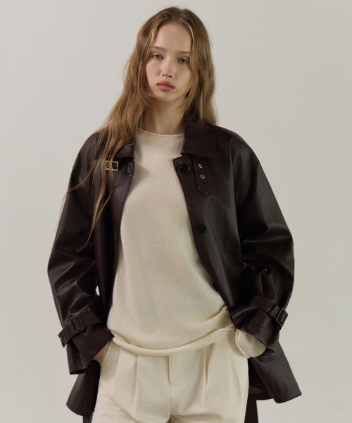 Leather Trench Coat_3Color