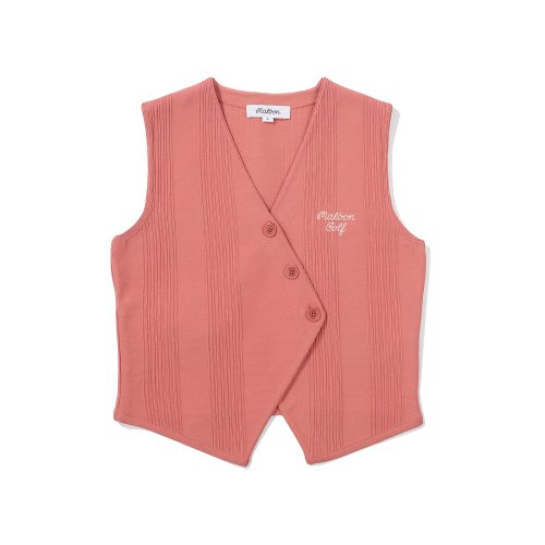Вязаный жилет на пуговицах PINK (WOMAN)