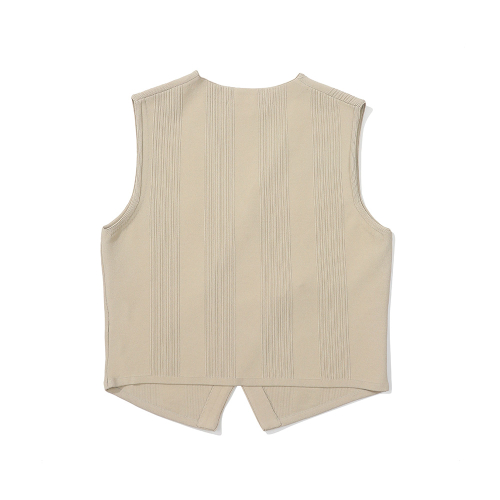 Вязаный жилет на пуговицах BEIGE (WOMAN)