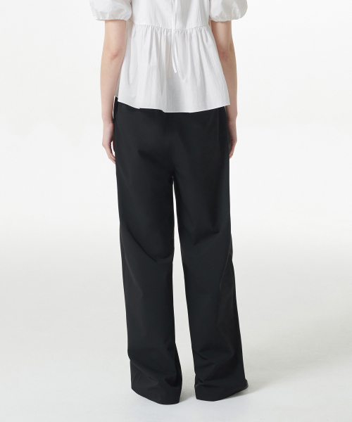 COOLTANDARD WOMENS ONE TUCK широкий BANDING SLACKS [чёрный]