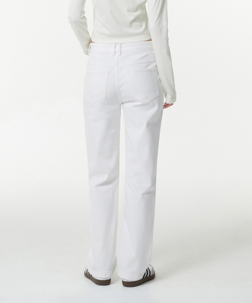 Женские прямые джинсы Cooltandard [White]