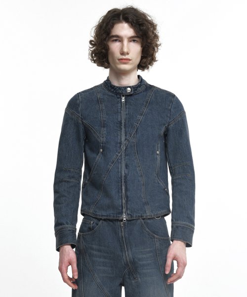 WAVY SEAM LINE дэним куртка LAVENDER FOG