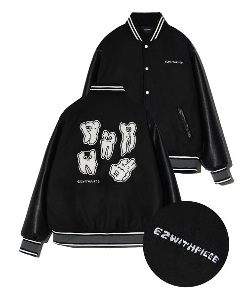 TEETH VARSITY шерстяной куртка (чёрный)