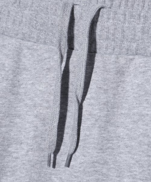 Широкие спортивные брюки с защипом и лого Melange Grey (MO6PU187-097)