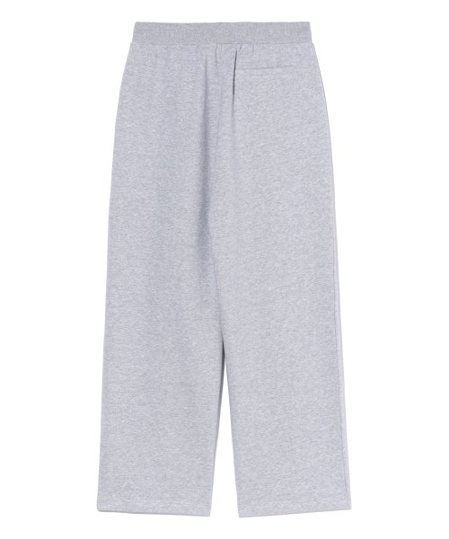 Широкие спортивные брюки с защипом и лого Melange Grey (MO6PU187-097)