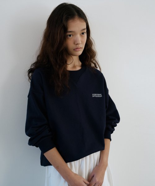Peace embroidery sweatshirt