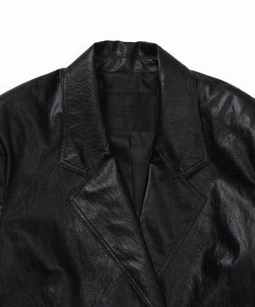 Оверсайз куртка из экокожи [Black]