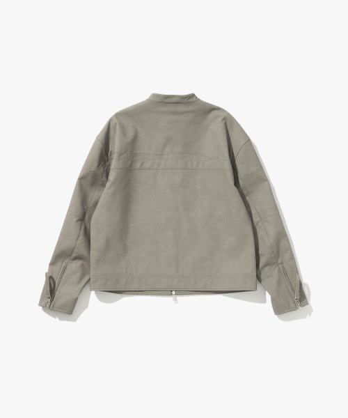 Байкерская куртка из веган-кожи Grey