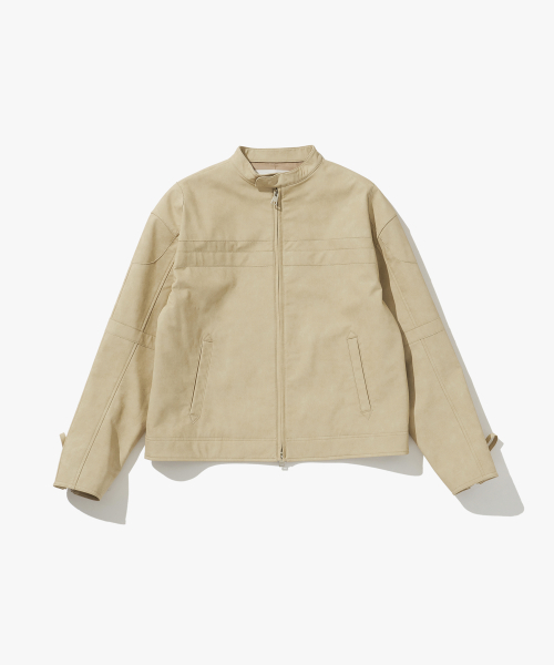Байкерская куртка из веган-кожи Beige