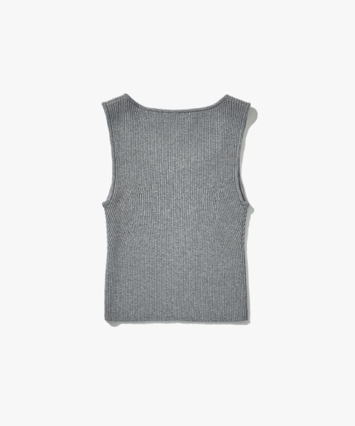 Трикотажный топ без рукавов в рубчик Grey