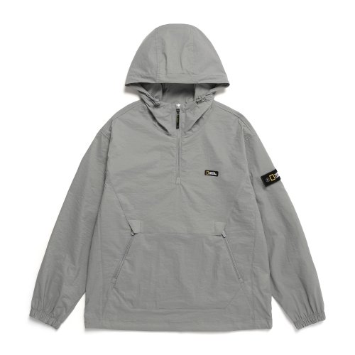 Тканый тренировочный анорак с капюшоном N241UFT940 STONE GREY