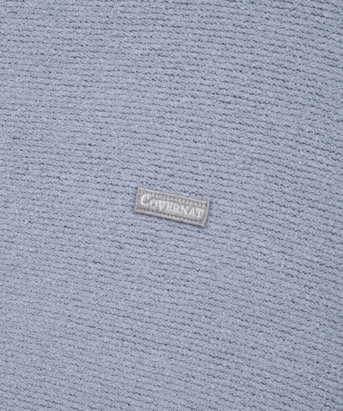Буклированный кардиган на молнии, Light Blue