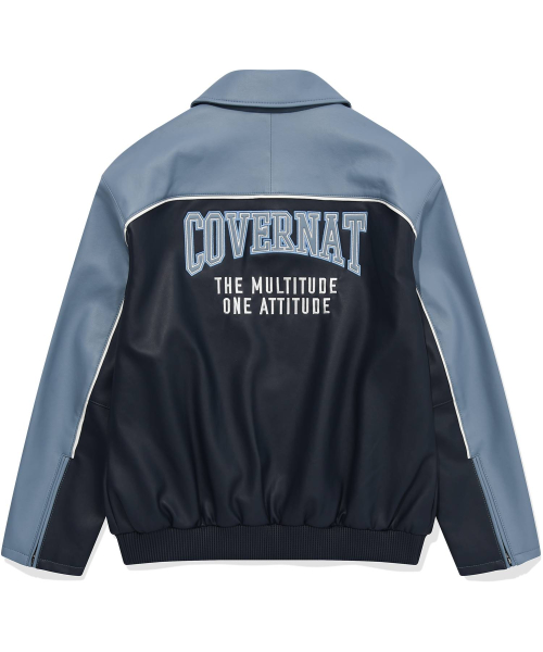Кожаная куртка C Logo Racing Synthetic Navy