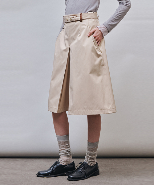 Belted culotte_BEIGE