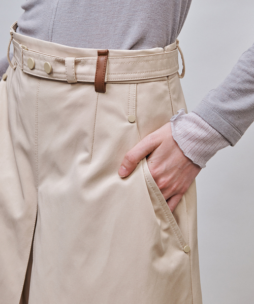 Belted culotte_BEIGE