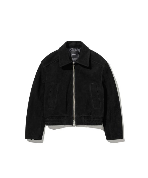 Cropped suede куртка (чёрный)