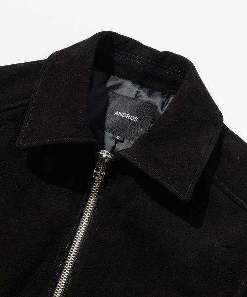 Cropped suede куртка (чёрный)