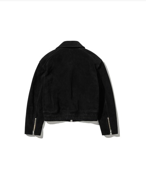 Cropped suede куртка (чёрный)