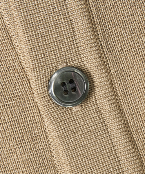 Базовый кардиган с воротником на пуговицах (BEIGE)