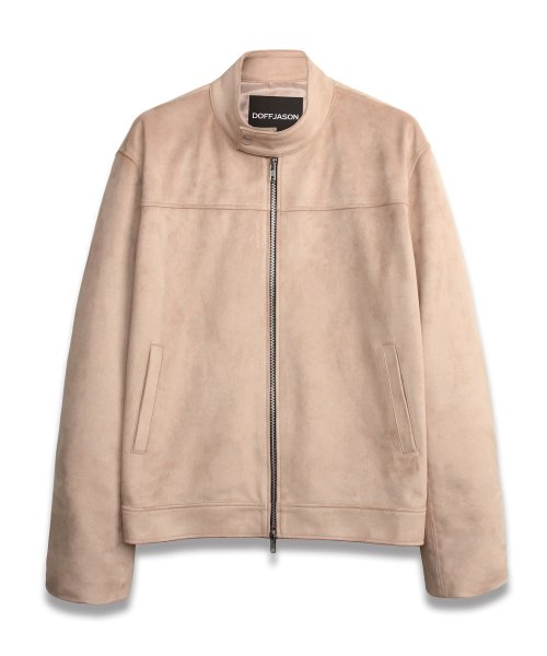 Байкерская куртка из фактурной замши BEIGE