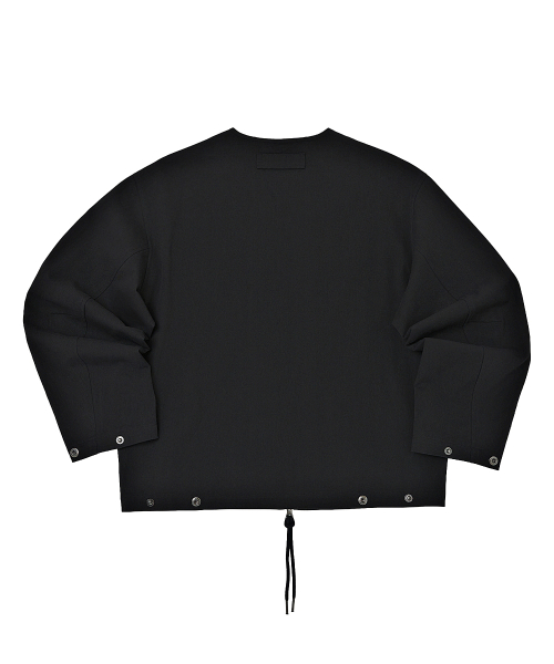 Earth Cotton Y Zip-Up Jacket (Black)