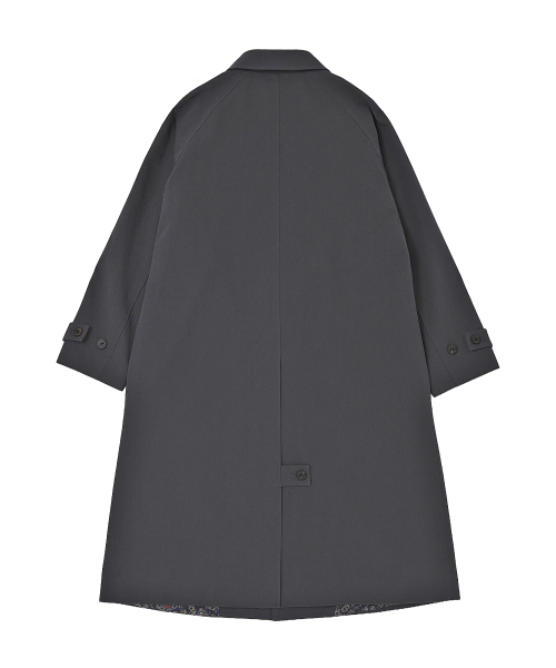 EARTH COTTON BALMACAAN COAT (Charcoal)