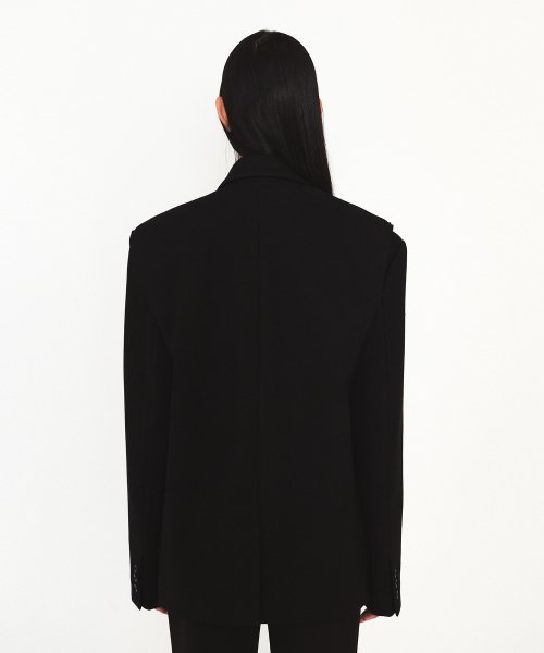 RELAXED WIDE VEST JACKET (black)