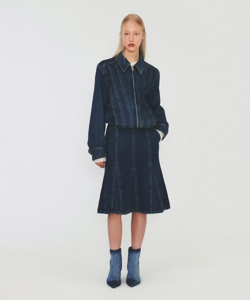 LINE DENIM JACKET (blue)