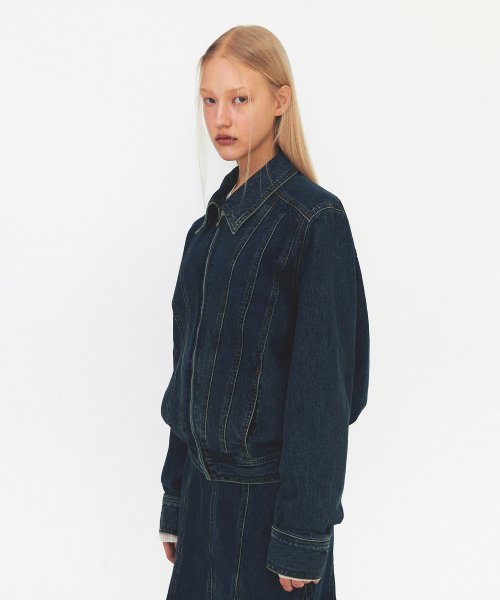 LINE DENIM JACKET (blue)