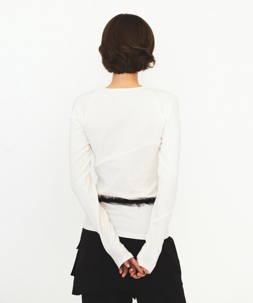 LACE RAGLAN TEE (white)