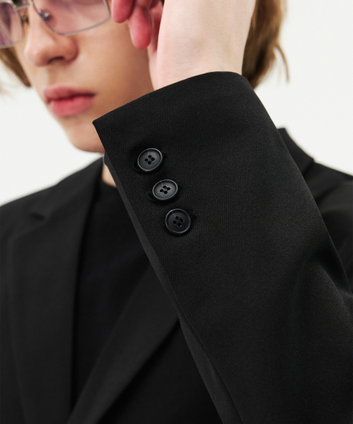 Essential Overfit Two-Button Single Blazer Black