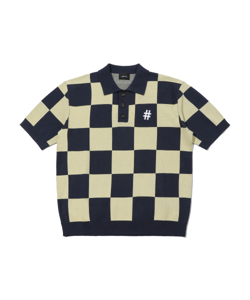 Футболка с коротким рукавом и клетчатым принтом checkerboard comfort fit (Light Yellow)