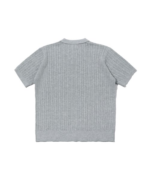 Вязаное поло с коротким рукавом Comfort Fit (Melange Grey)