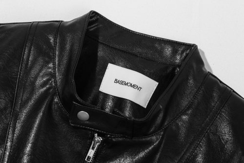 Кожаная байкерская куртка BLACK