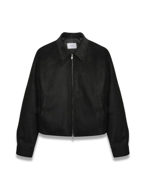 Vegan Leather Suede Crop Single in Black