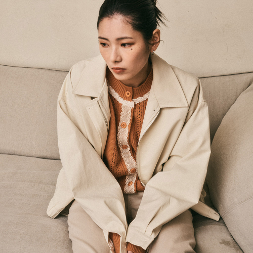 AR_Soft Cotton Collar Blouson jacket_IVORY