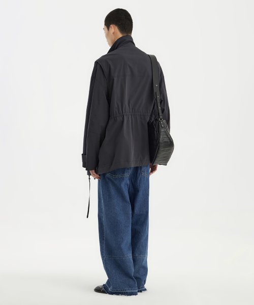 Panel Oversized Field Jacket - Charcoal Grey
