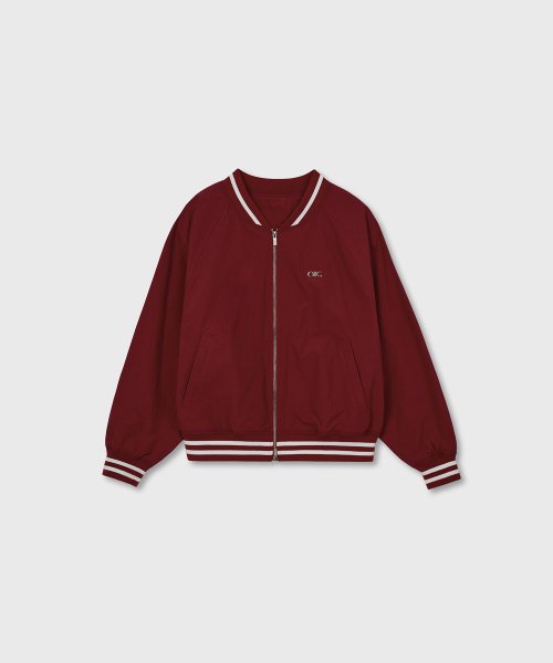 METAL EMBLEM NYLON BLOUSON_BURGUNDY