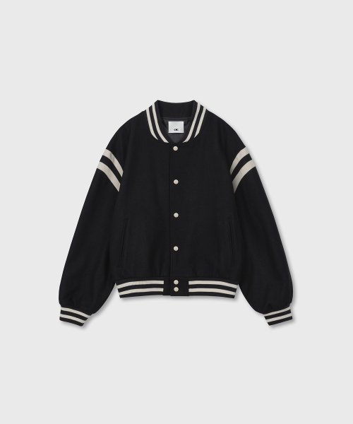 Классический шерстяной бомбер Varsity_Black