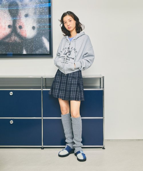 WM LOVE ANGEL ZIP-UP HOODIE heather gray