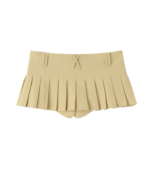 MUSINSA | SCULPTOR Cotton Pleats Micro Skort Desert