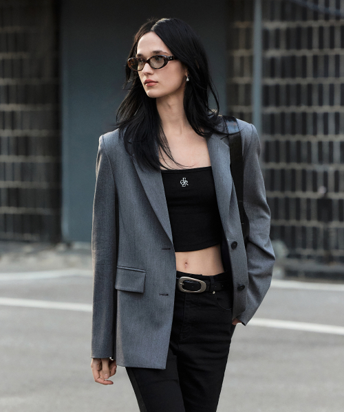 (CTG1) LOOSE-FIT CUTTING SINGLE JACKET