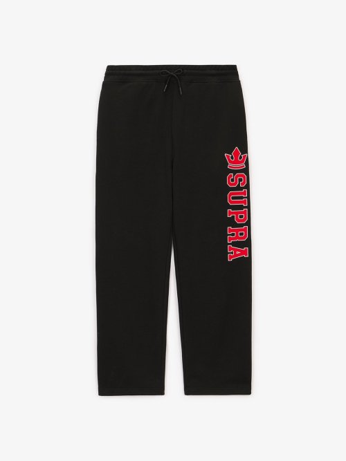 Полуширокие брюки Varsity с крупным принтом (BLACK)