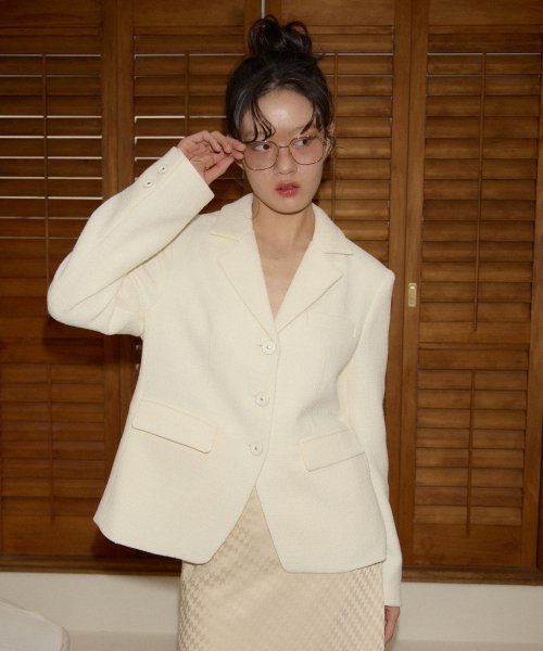 Classic Tweed Jacket_ Ivory